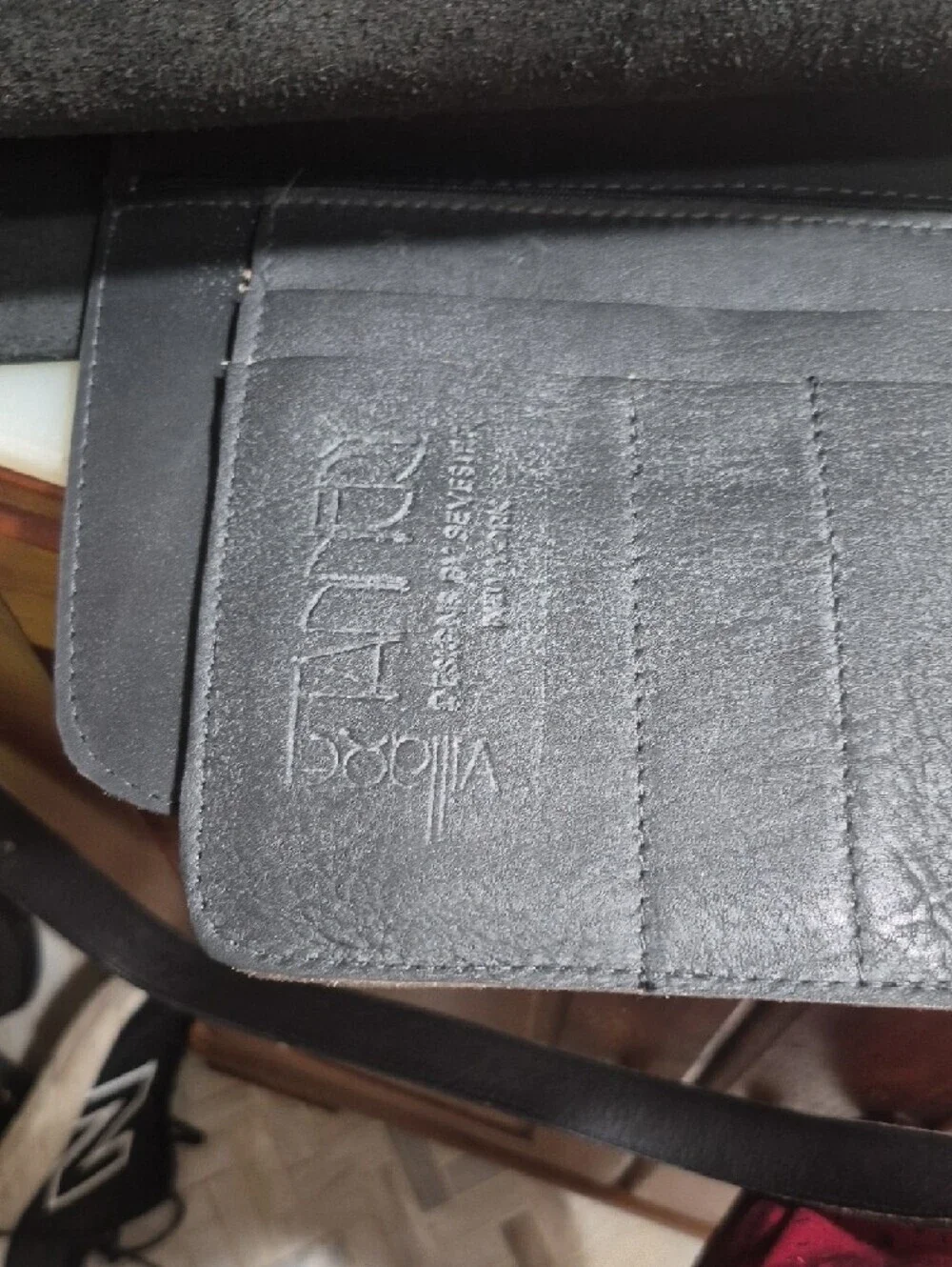 Tannery West Black Leather Briefcase Messenger with Silver Clasp